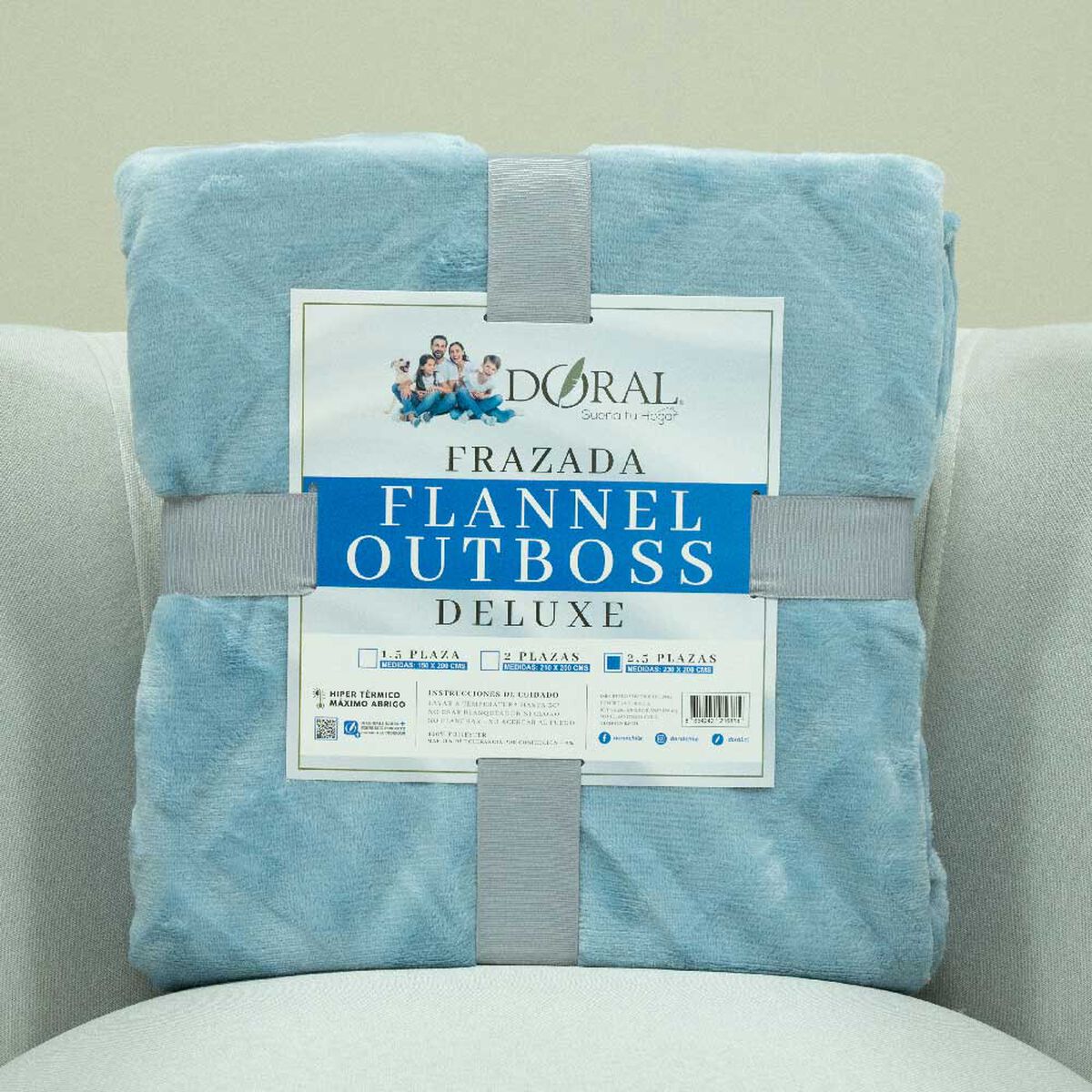 Frazada Doral 2 Plazas Flannel Outboss Dise&ntilde;os Dise&ntilde;o 1