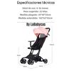 Coche de Paseo Premium Últra Compacto Lubabycas Negro