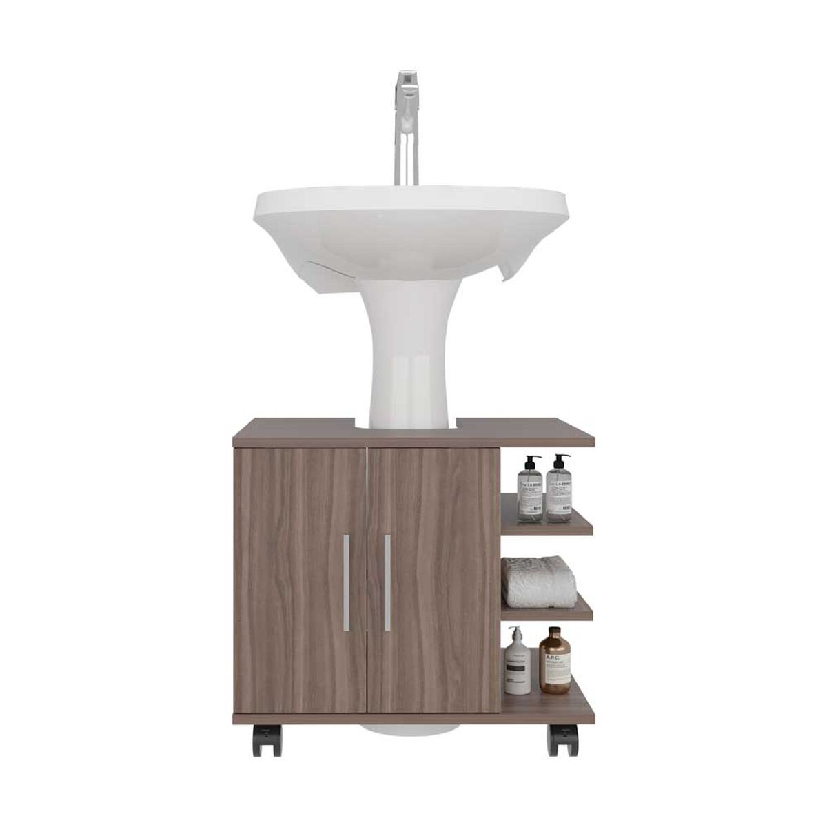 Mueble para Lavamanos Tuhome Bath 300 Avellana Blanco