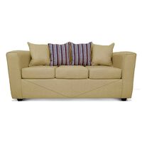 Sofá Elegant Detail Santa Fe 3 Cuerpos Tela Beige