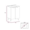 Mueble Lavamanos TuHome Laurent 1 Puerta Plomo