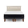 Cama Europea CIC Base Dividida 2 Plazas Súper Premium + Respaldo Dublin Alpino