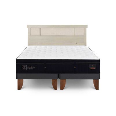 Imagen 1 del producto Cama Europea CIC Base Dividida 2 Plazas Súper Premium + Respaldo Dublin Alpino