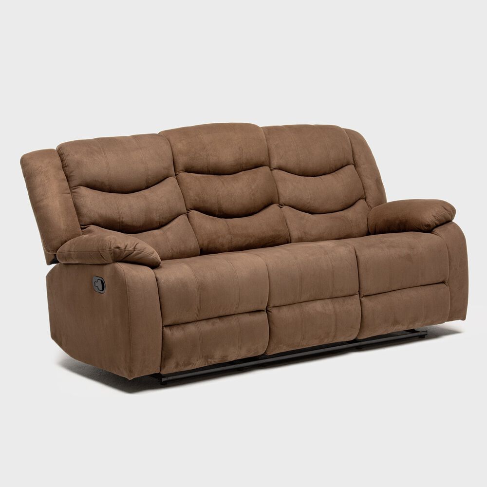 Sofá Reclinable Daniels 3 Cuerpos Tradicional Norman Café