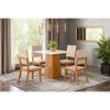 Juego de Comedor Home Mobili Dora 4 Sillas Blanco Off Café