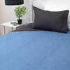 Quilt Doral 1,5 Plazas Negro Y Celeste Hotpress Bicolor