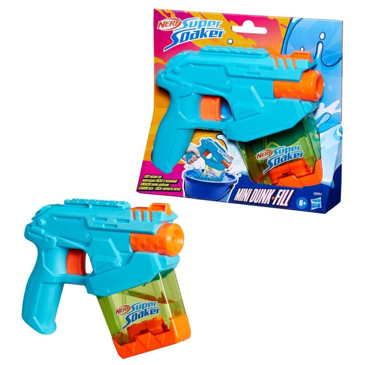 Lanzador de Agua Nerf Super Soaker Mini Dunk-Fill