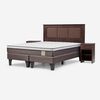 Cama Europea Rosen Base Dividida King New Style 4 Plus + Respaldo + 2 Veladores Rachel