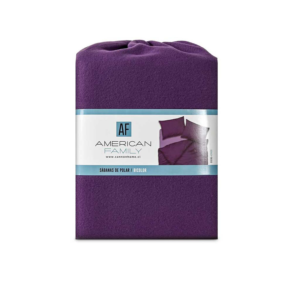 Sábana de polar American Family 1,5 Plazas Morado Morado