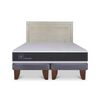 Cama Europea CIC Base Dividida 2 Plazas Ortopedic + Respaldo Milan Alpino