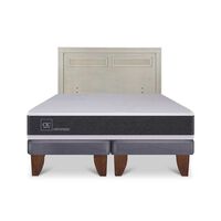 Cama Europea CIC Base Dividida 2 Plazas Ortopedic + Respaldo Milan Alpino