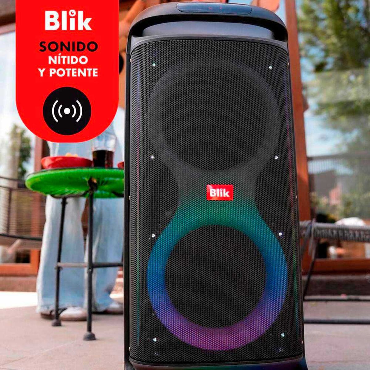 Parlante Bluetooth Blik Lightmax8 Negro