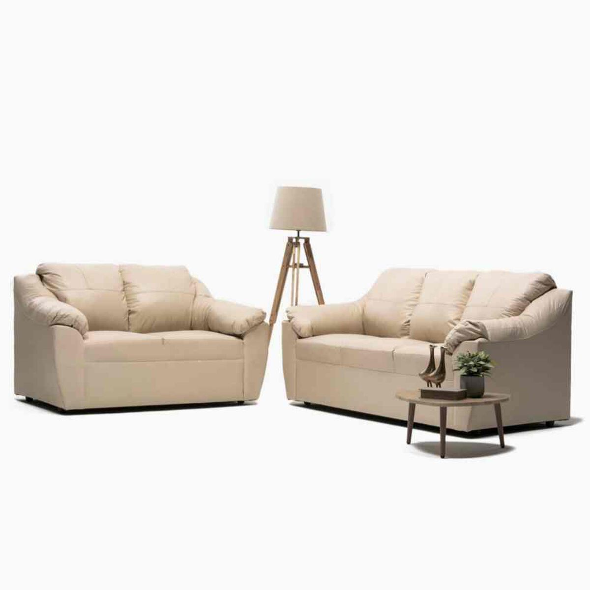 Juego de Living Cabsur Genova 5 Cuerpos Beige