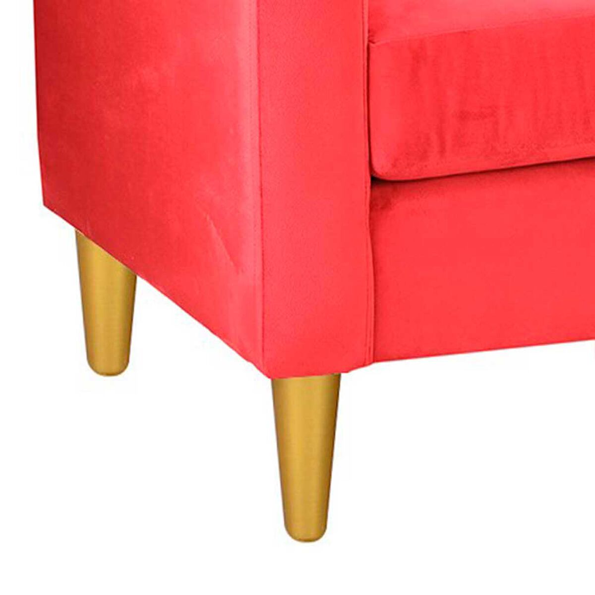 Sof&aacute; Bodevir New Retro Felpa 01 3 Cuerpos Rojo