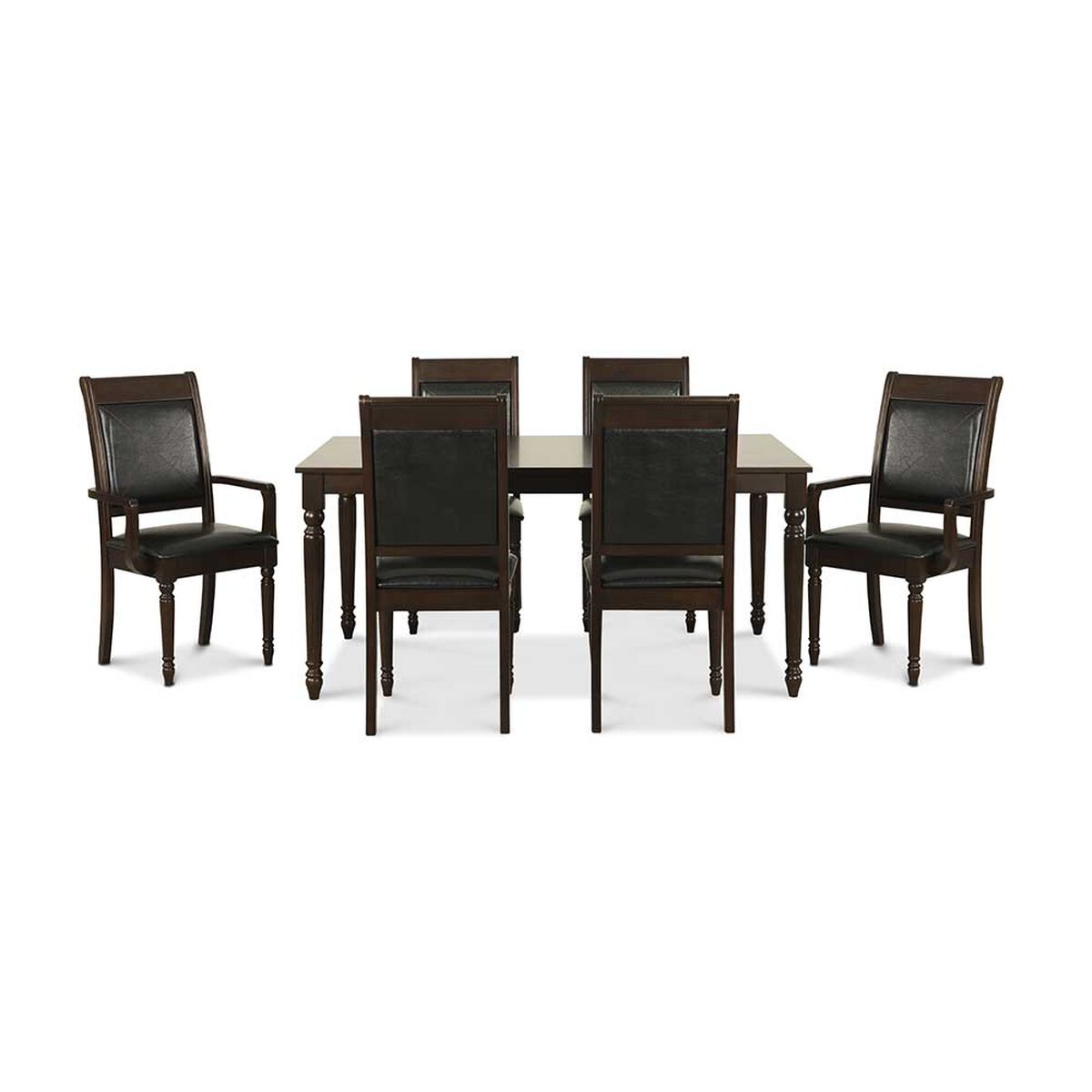 Juego de Comedor CIC Tenesse 4 Sillas + 2 Sitiales Chocolate