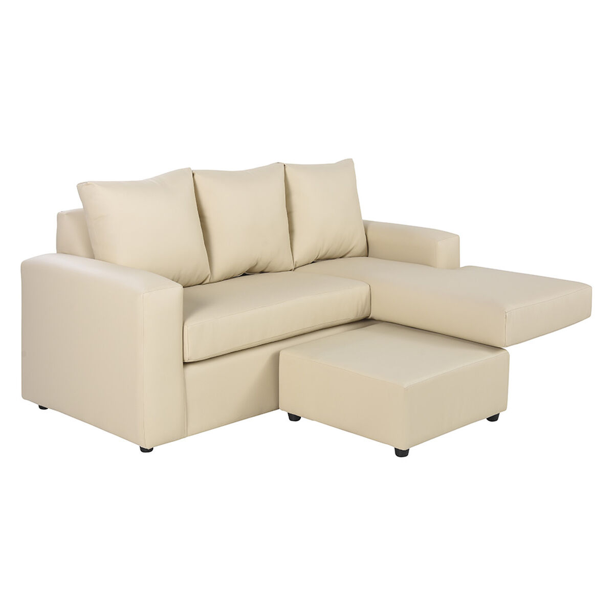 Sofá Seccional Bodevir BI-L 3 Cuerpos Beige