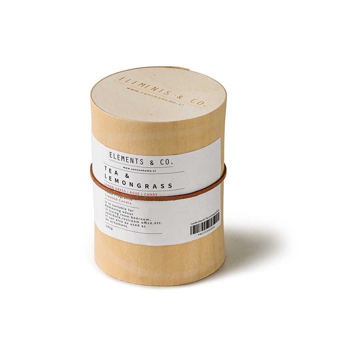 Vela Aromática Elements & Co Candle Glass Tea Lemongrass