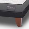 Cama Europea CIC 1,5 Plazas Anatomic + Respaldo Munich Mostaza