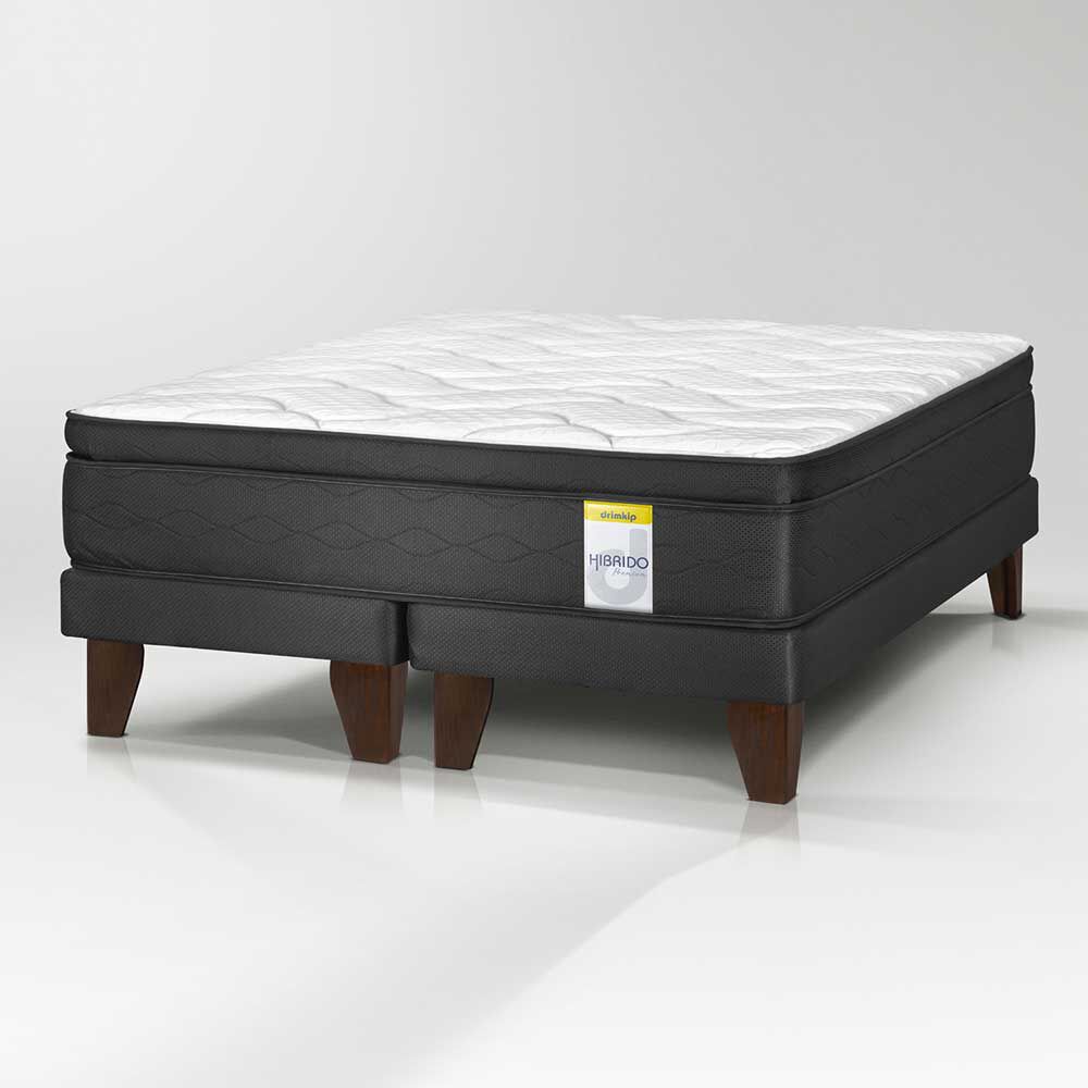 Cama Europea Drimkip King Hibrido Premium Base Dividida