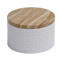 Lata Decorativa Metal Vgo 6.3 x 10 cm Blanco