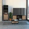 Combo Rack TV 55" + Bar Alto + Mesa Centro Kaia Wengue Miel Tuhome