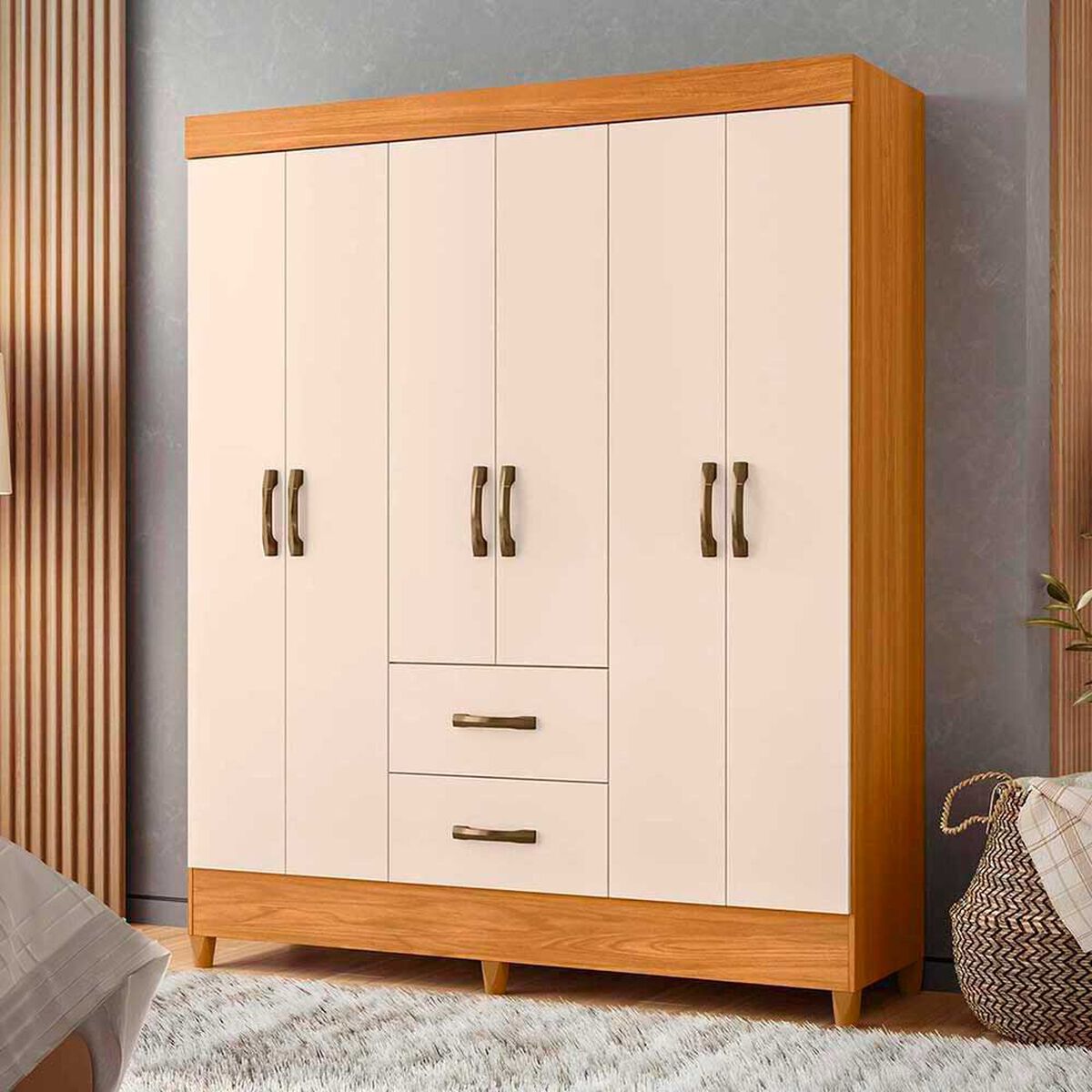 Cl&oacute;set Vekkahome Mobi 6 Puertas 2 Cajones&nbsp;