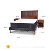Cama Europea CIC King S&uacute;per Premium + Respaldo + Veladores