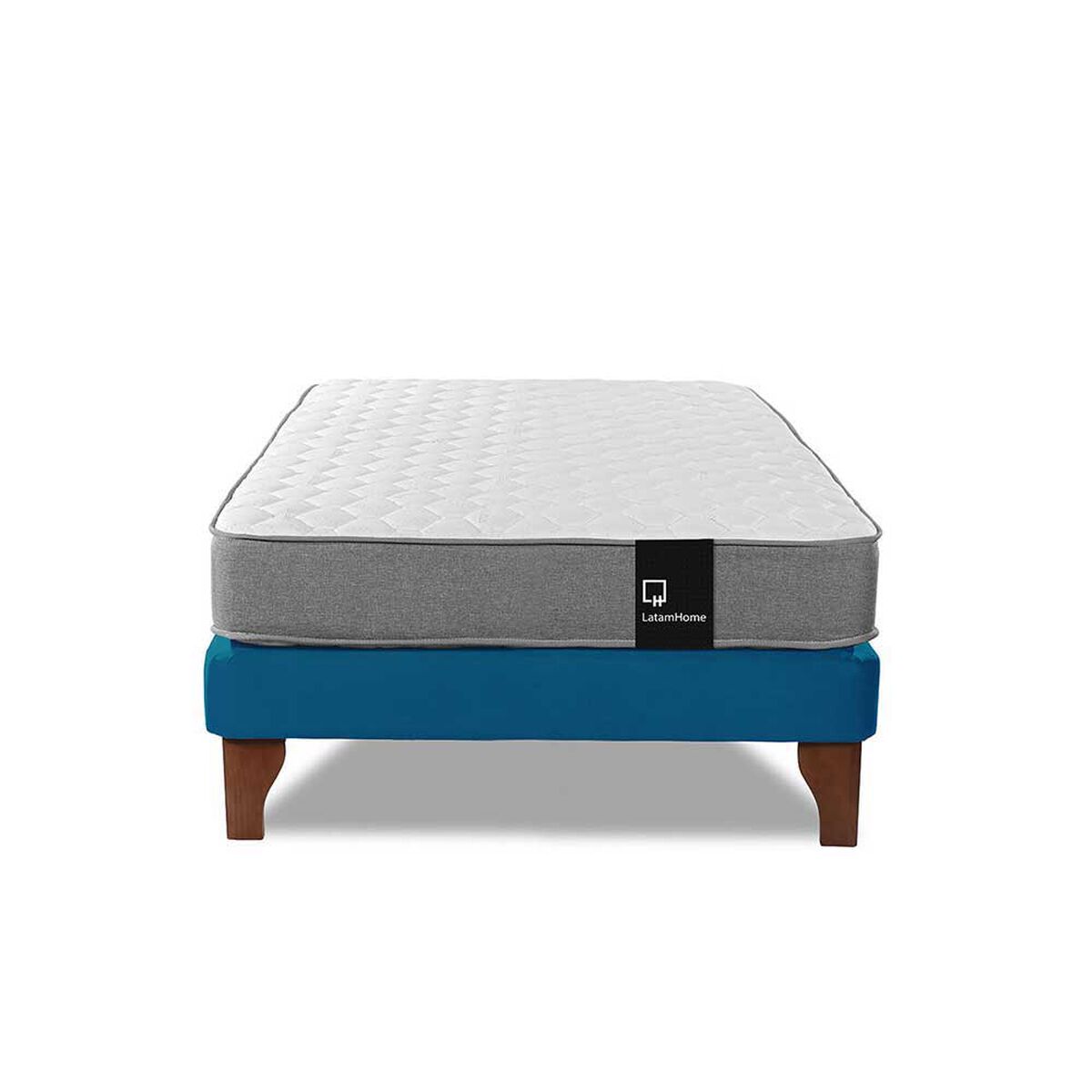 Cama Europea Latam Home 1,5 Plazas Zen Best Azul