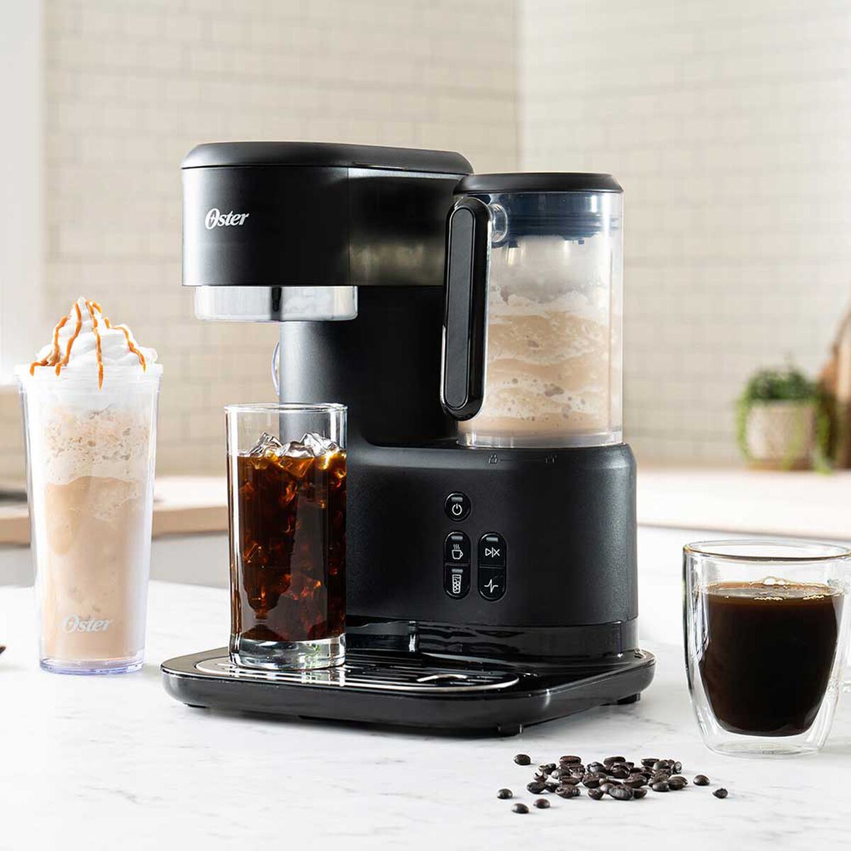 Cafetera Frappé Oster BVSTDC03B con Licuadora 650 ml