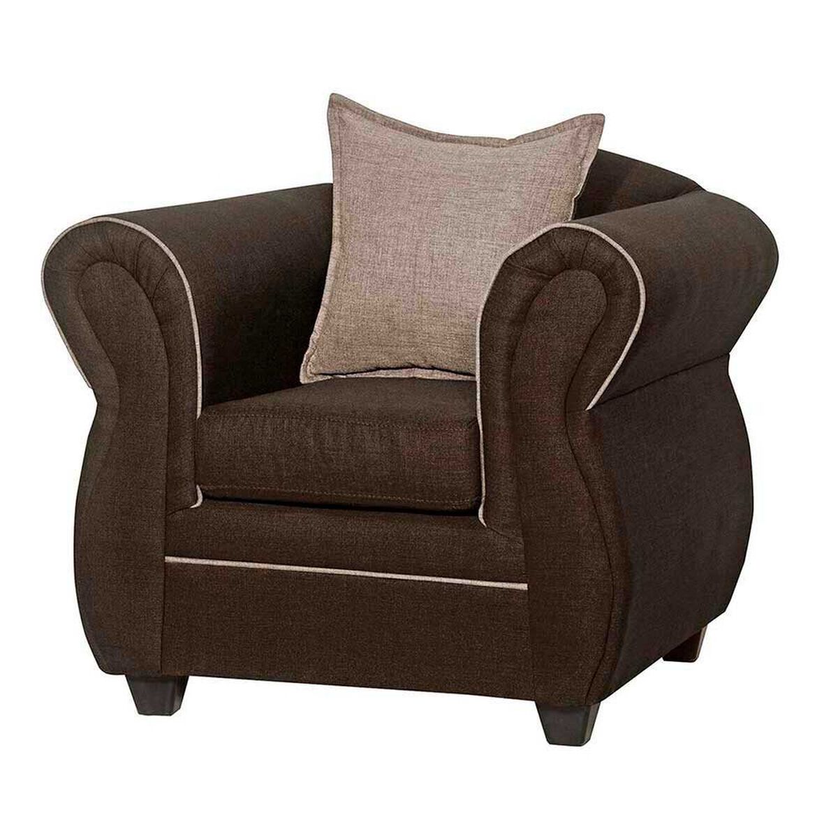 Juego de Living Black Factory Emili 6 Cuerpos Caf&eacute;