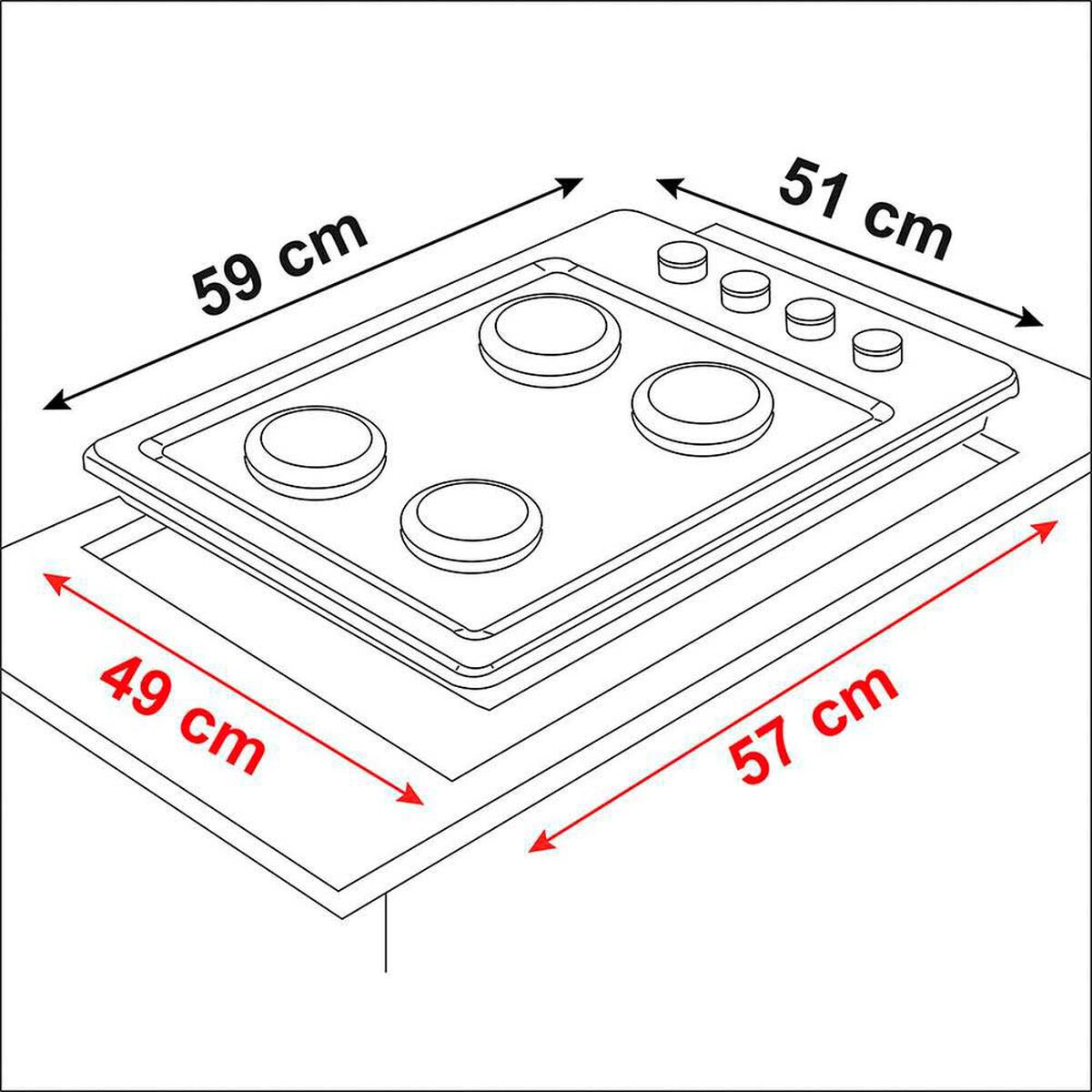Encimera El&eacute;ctrica Sindelen CEE-4601IN 4 Quemadores