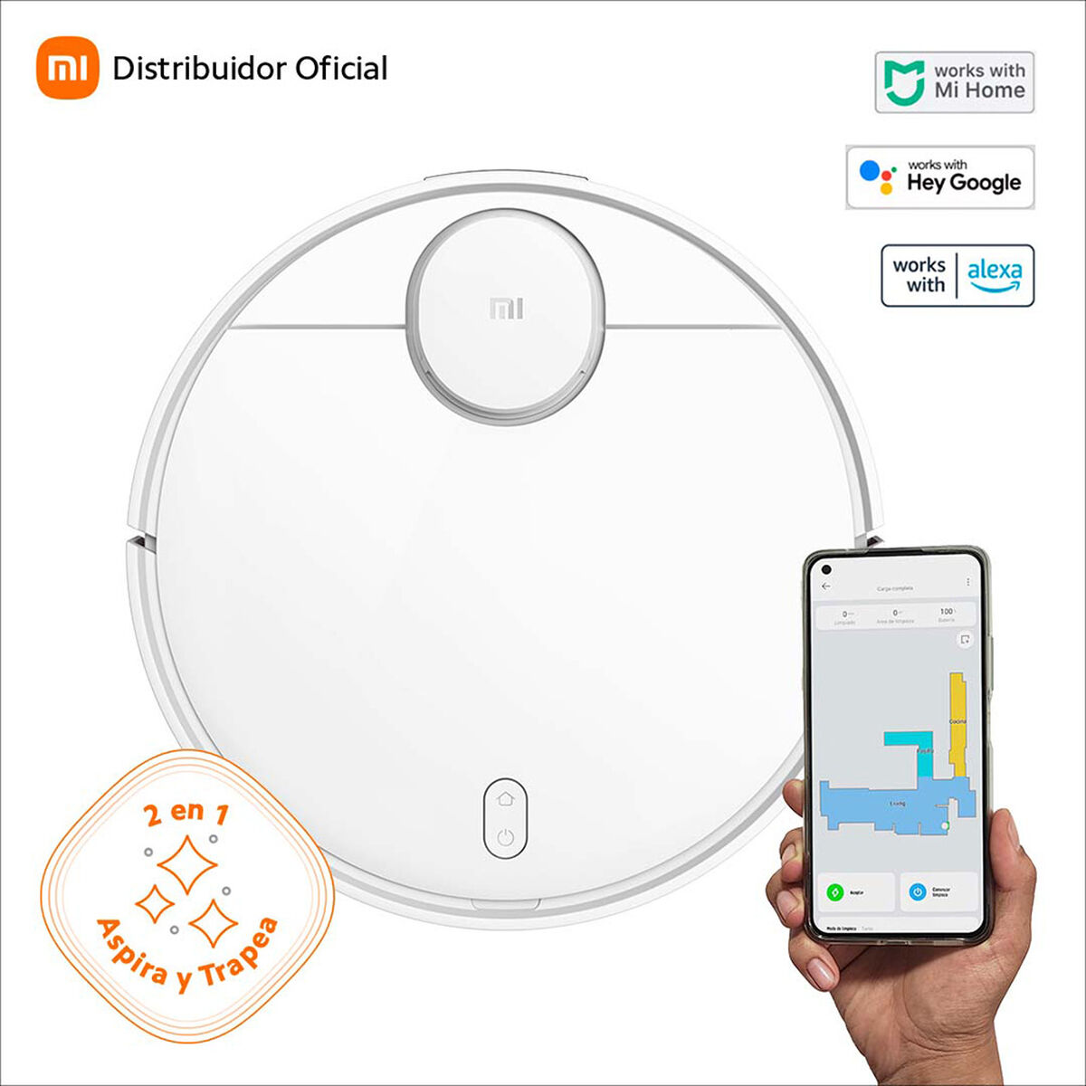 Aspiradora Robot Xiaomi Mi Robot Vacuum-Mop P Blanca