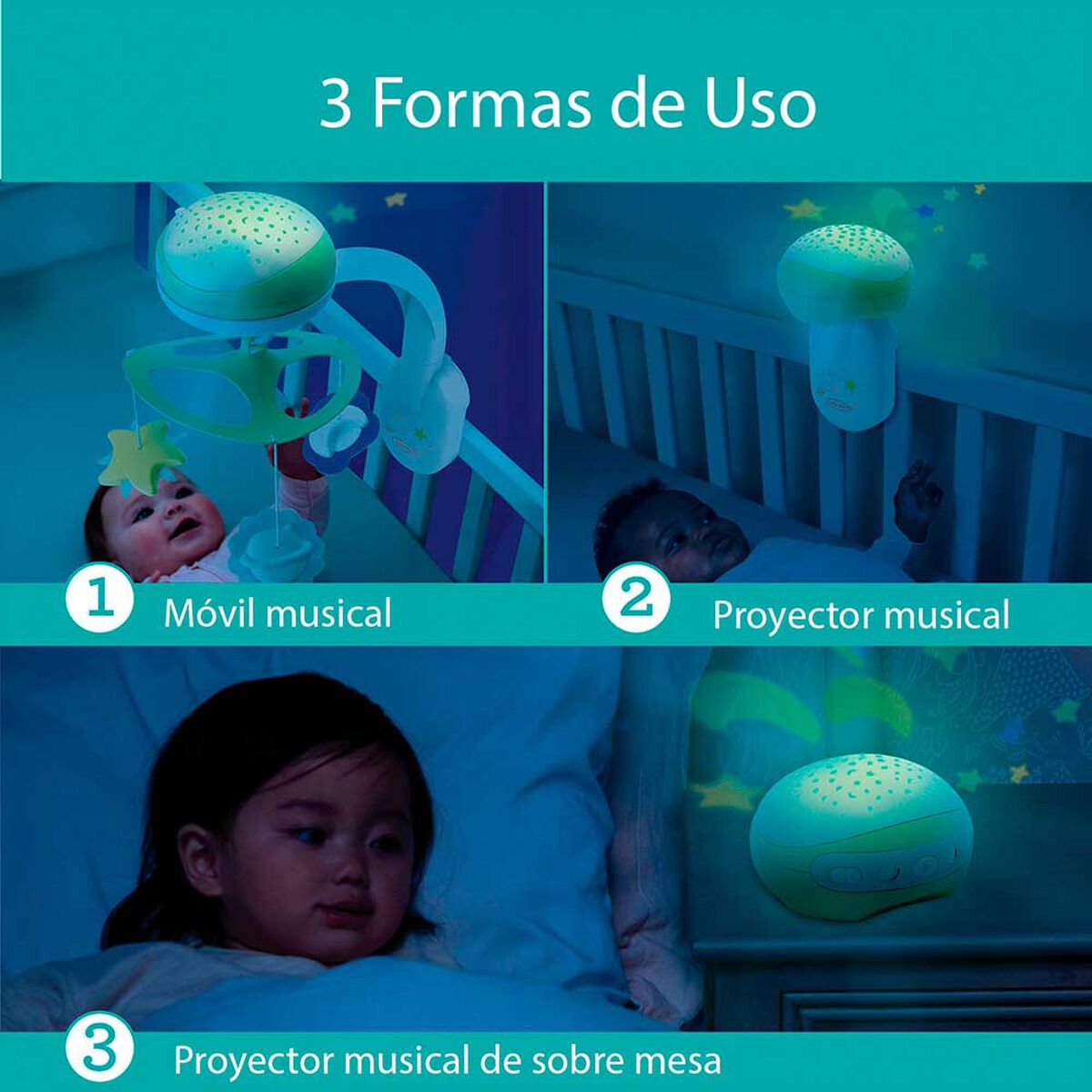 3 en 1 Proyector Musical Infantino