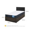 Cama Europea CIC Iron Smart 1,5 Plazas Excellence + Respaldo Black Tapizado + Faldón