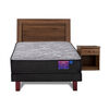 Cama Europea Flex 1,5 Plazas Therapedic Plus + Respaldo + Velador Asturias