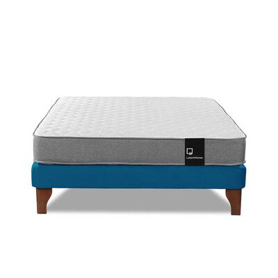 Imagen 2 del producto Cama Europea Latam Home Full Zen Best Tela Velvet Azul Petróleo