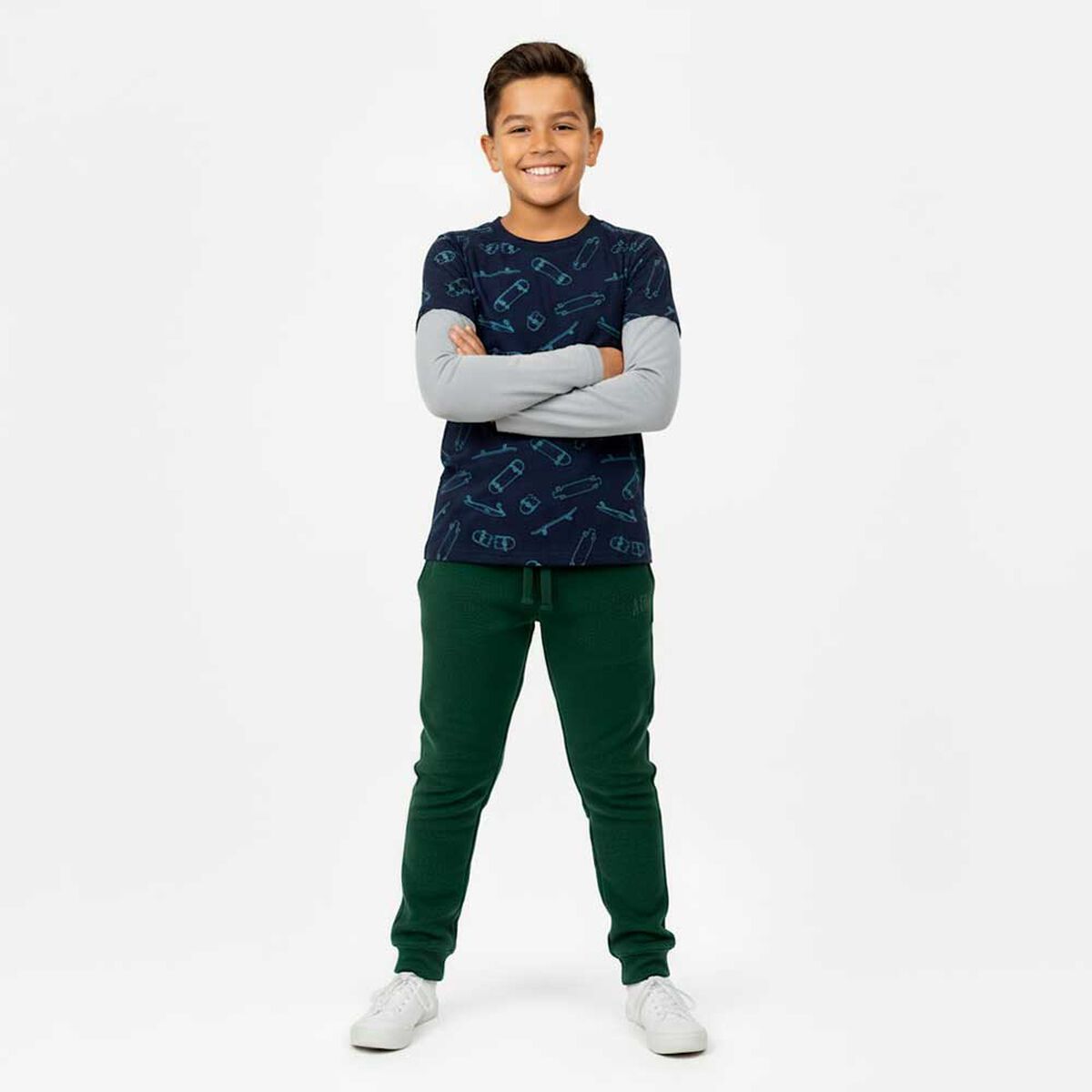 Polera Manga Larga Ni&ntilde;o Chess