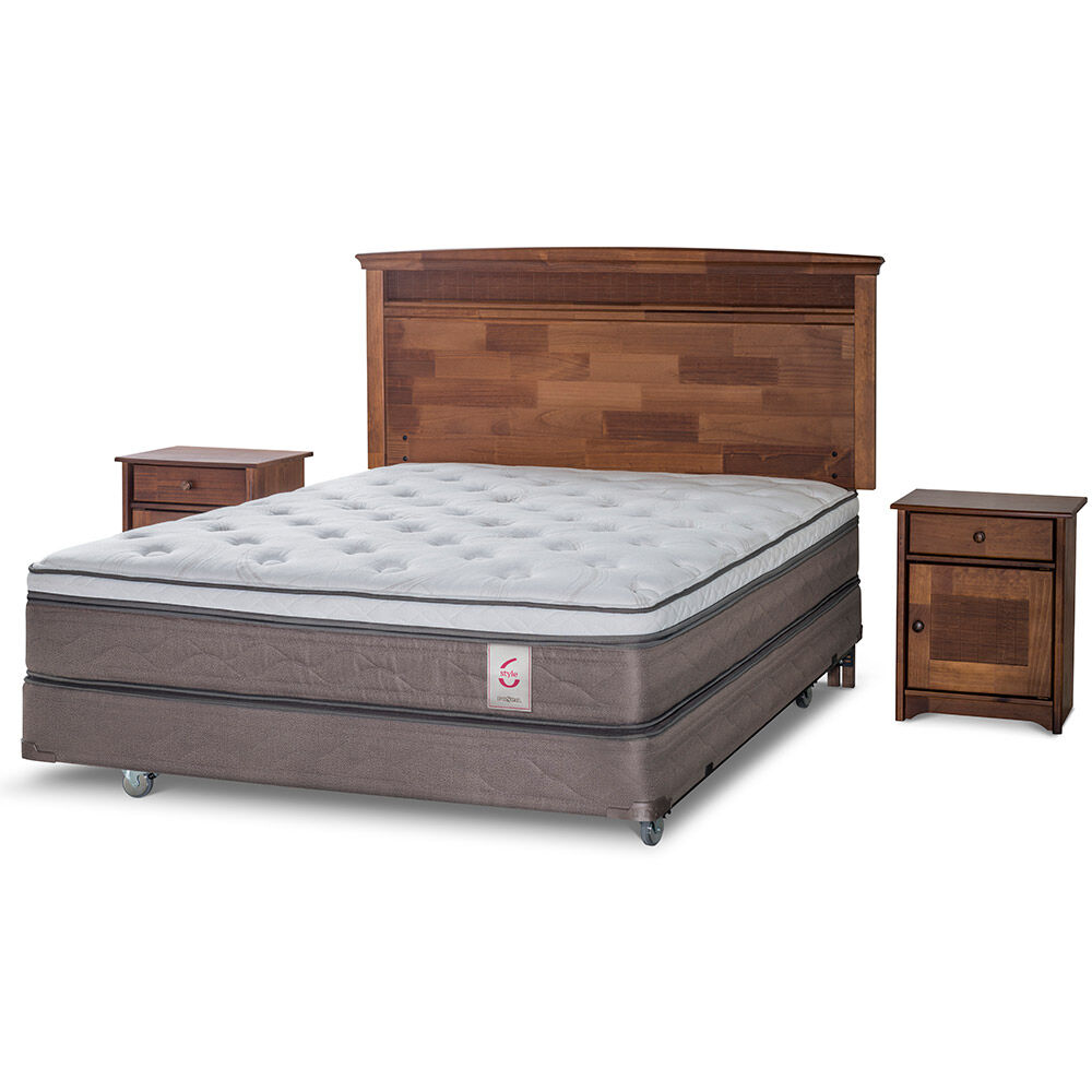 Box Spring New Style 6 Rosen 2 plazas + Maderas Veneto | Abc
