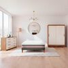 Combo Cama Europea CIC 2 Plazas Balance + Cl&oacute;set Casanova Fit 2 Puertas Correderas Jequitiba Blanco + C&oacute;moda Casanova Charlotte Nogal 8 Cajones