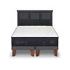 Cama Europea CIC Base Dividida 2 Plazas Grand Premium + Respaldo Torino Negro