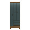 Clóset Casanova Fit 3 Puertas 2 Cajones Café y Gris
