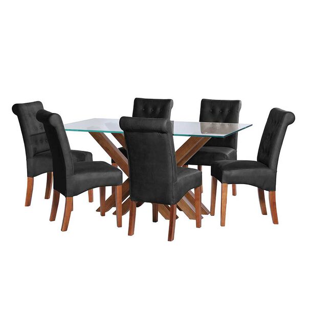 Juego de Comedor Latam Home Merida 6 Sillas Negro
