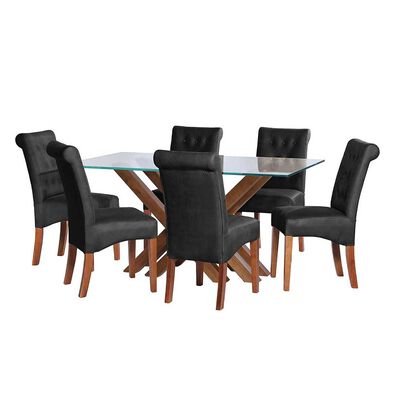 Imagen 1 del producto Juego de Comedor Latam Home Merida 6 Sillas Negro