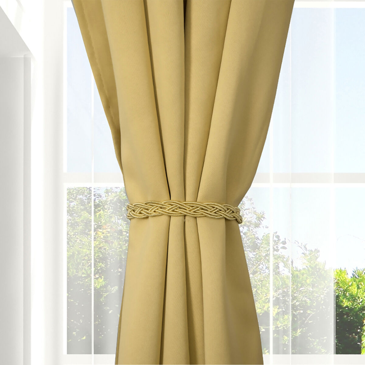 Combo Cortinas Doral Black Out Victoria  220 x 140 cm Beige