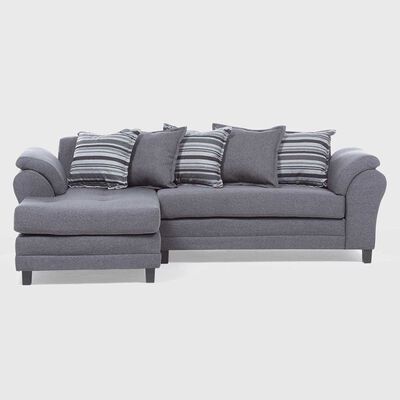 Sofá Seccional Izquierdo Living Factory Mustang 4 Cuerpos Gris