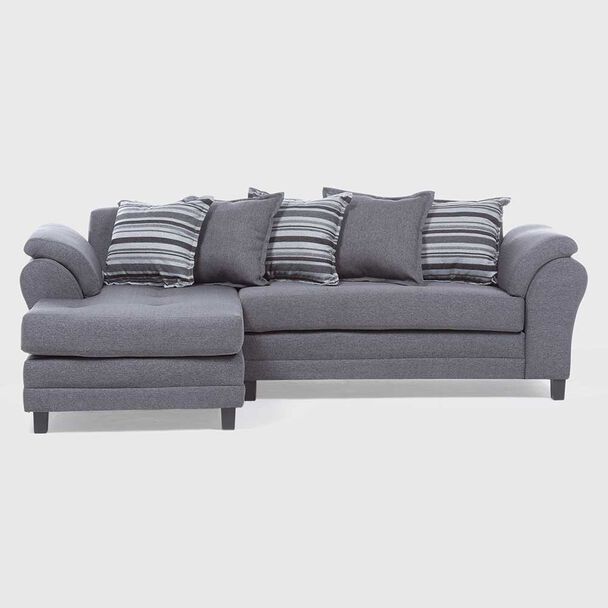 Sofá Seccional Izquierdo Living Factory Mustang 4 Cuerpos Gris