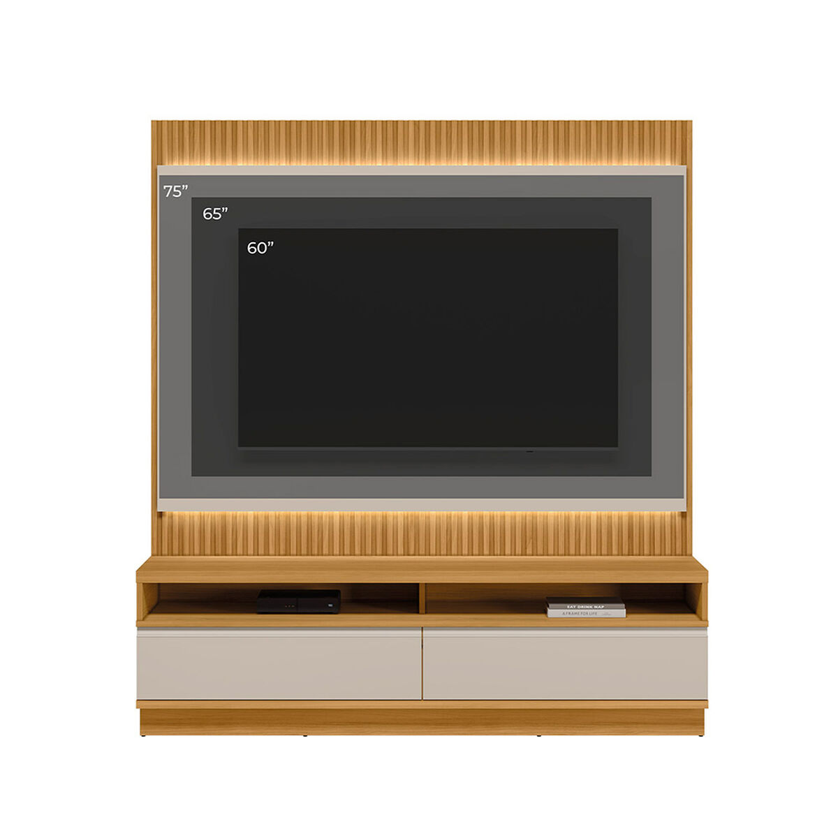 Home TV Di Poretti Design Sao Paulo Hasta 70" Caf&eacute; Claro
