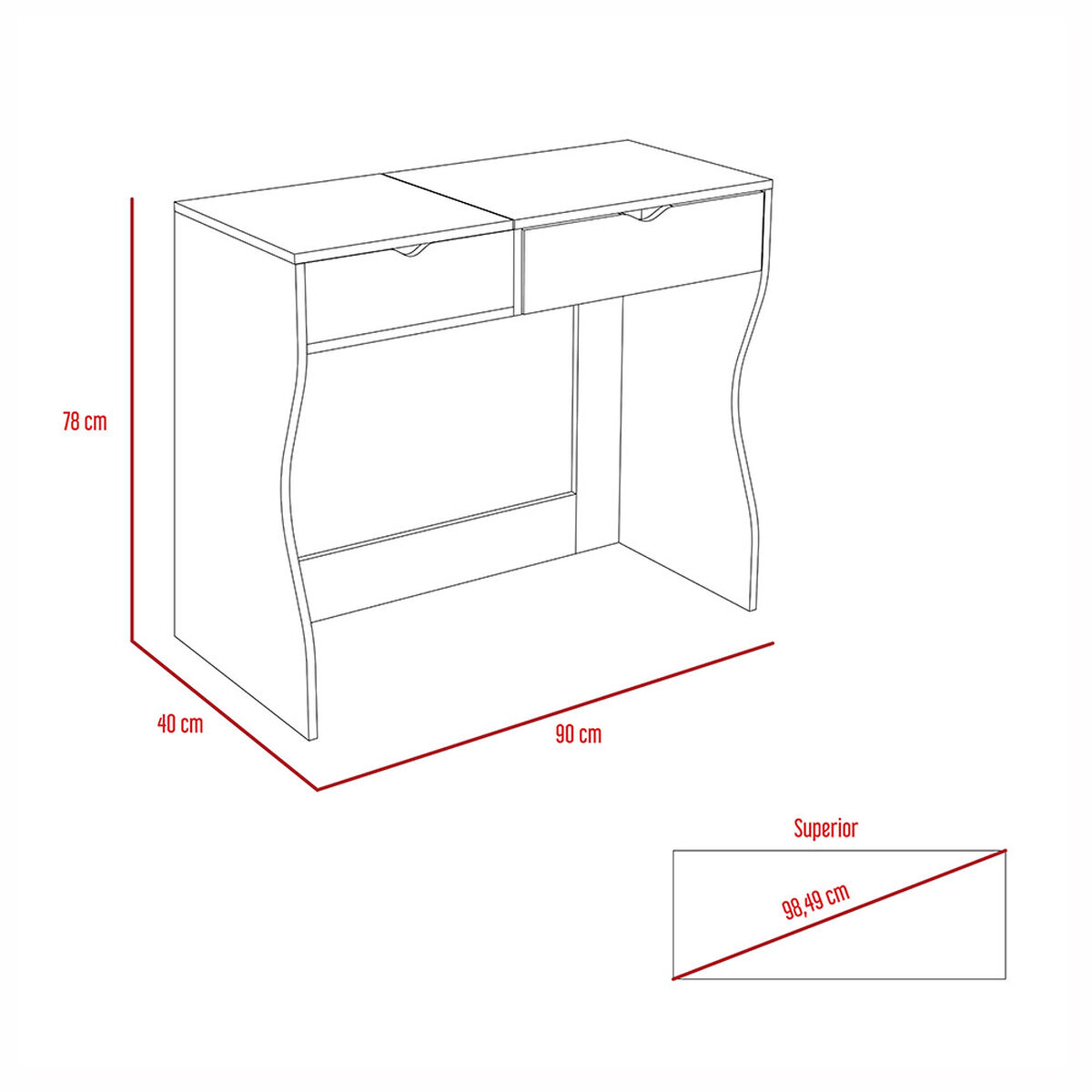 Mueble De Tocador Perla