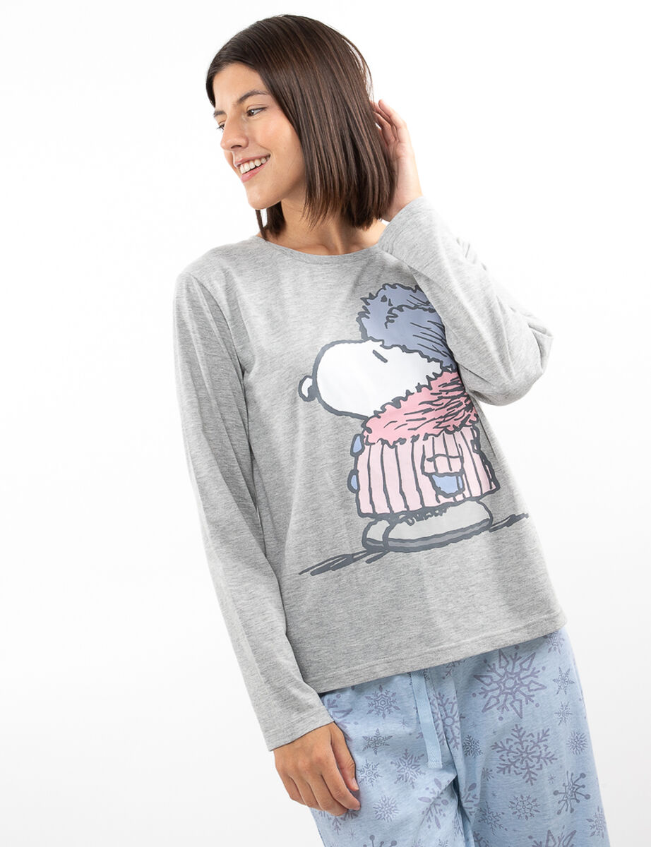Pijama Manga Larga Mujer Snoopy