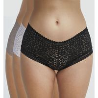 Pack 3 Calzones Pantaletas Mujer Palmers Negro-Blco